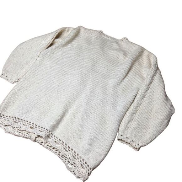 American Vintage Designer Threads Aplaca Button Sweater Cardigan Medium - Picture 6 of 7